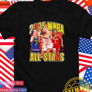 Aliyah Boston Kelsey Mitchell and Caitlin Clark Indiana Fever 2025 WNBA All-Star Game T-Shirt