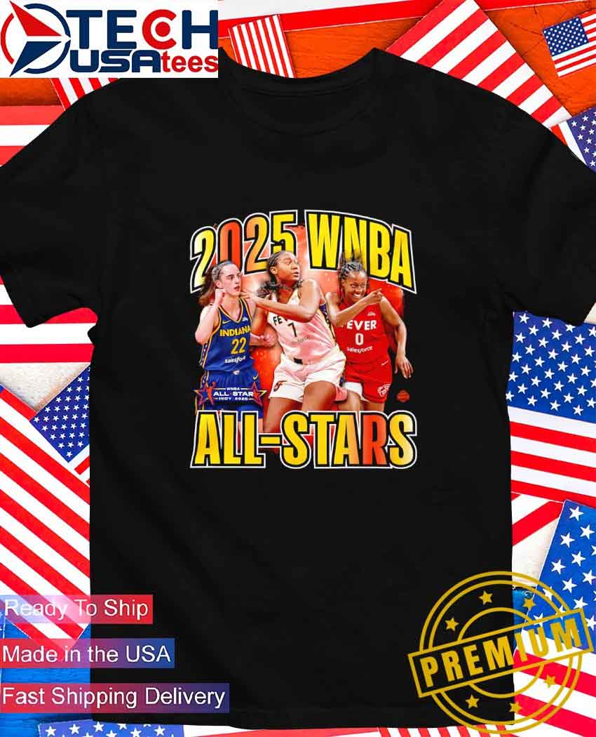 Aliyah Boston Kelsey Mitchell and Caitlin Clark Indiana Fever 2025 WNBA All-Star Game T-Shirt Aliyah Boston Kelsey Mitchell and Caitlin Clark Indiana Fever 2025 WNBA All-Star Game T-Shirt