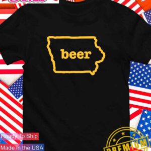Beer Iowa State map T-Shirt