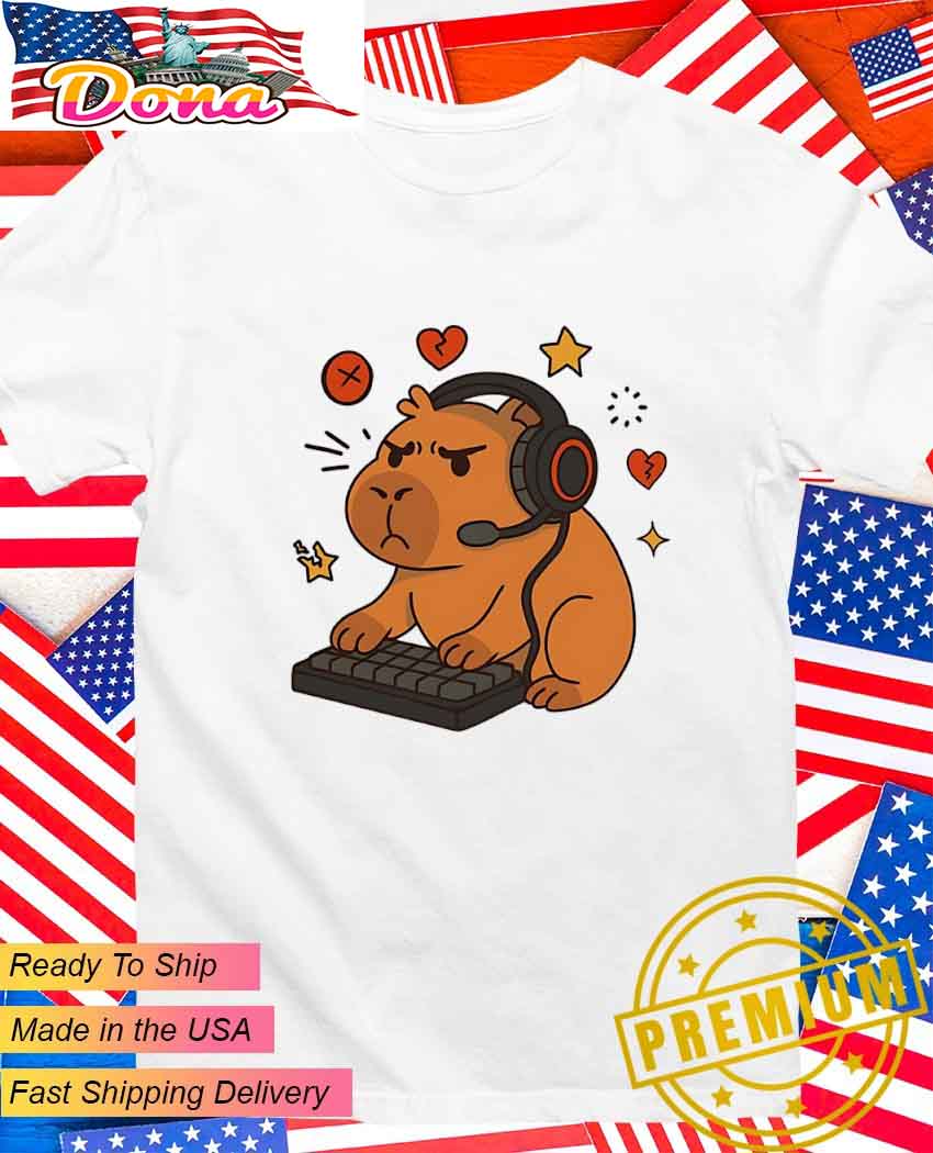 Capy gamer rage quit T-Shirt.jpg Capy gamer rage quit T-Shirt