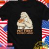 Godzilla with a cat pet first destroy later T-Shirt