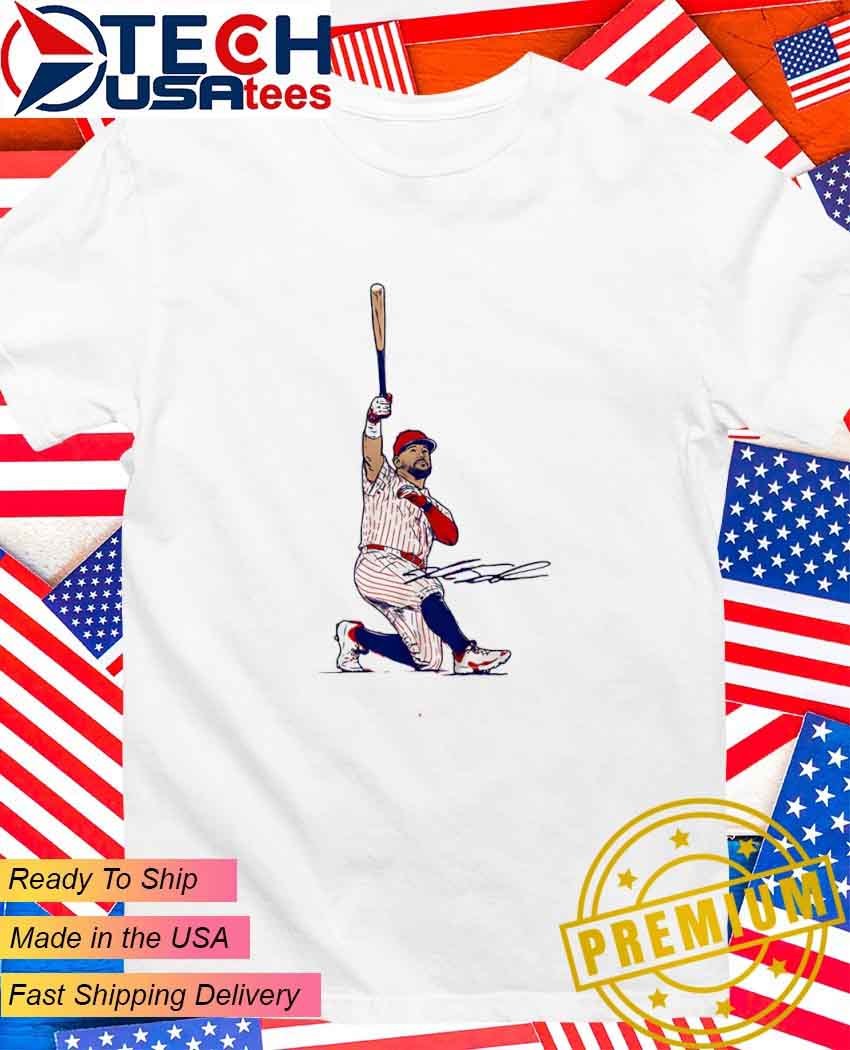 Kyle Schwarber Philadelphia Phillies Swing-Off superstar pose signature T-Shirt Kyle Schwarber Philadelphia Phillies Swing-Off superstar pose signature T-Shirt