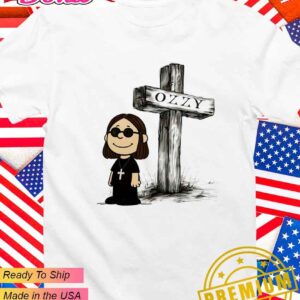 Ozzy Osbourne Charlie Brown inspired rest in peace rock legend T-Shirt