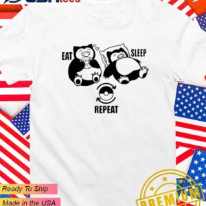 Pokemon Snorlax eat sleep repeat T-Shirt