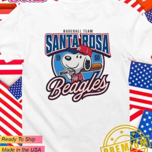 Snoopy Baseball Team Santa Rosa sluggers 1950 T-Shirt
