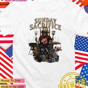 Sunday Sacrifice San Francisco 49ers player skeleton T-Shirt
