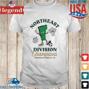 Vermont Green Fc Northeast Division Champions 2025 T-Shirt