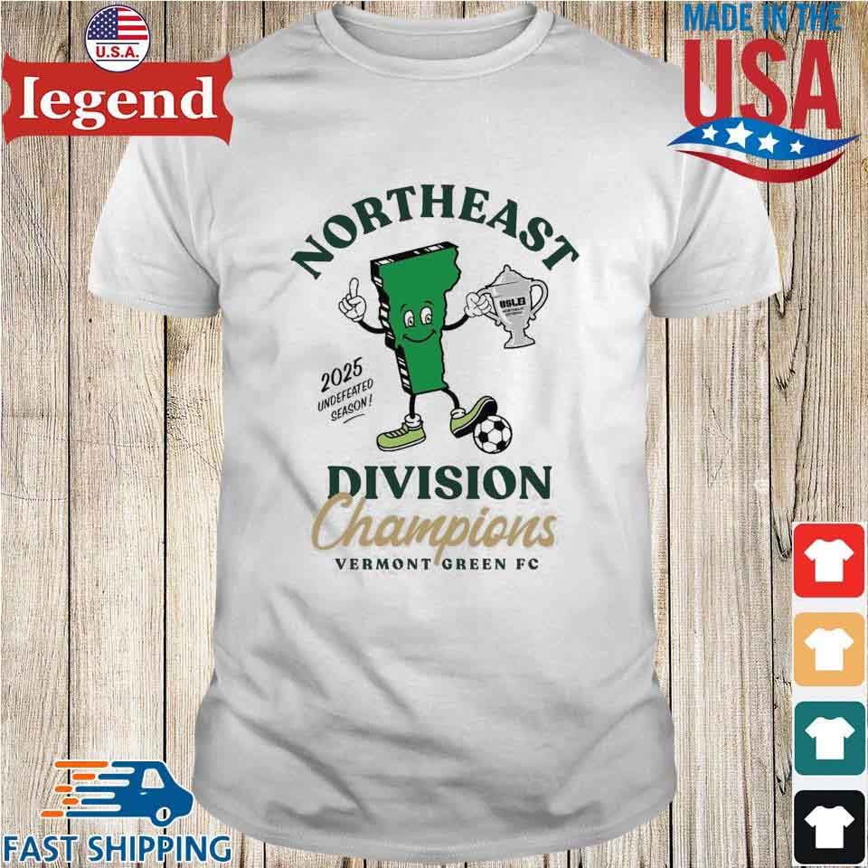 Vermont Green Fc Northeast Division Champions 2025 Shirt.jpg Vermont Green Fc Northeast Division Champions 2025 T-Shirt