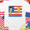 Beavis and Butt-Head swimming USA flag T-Shirt