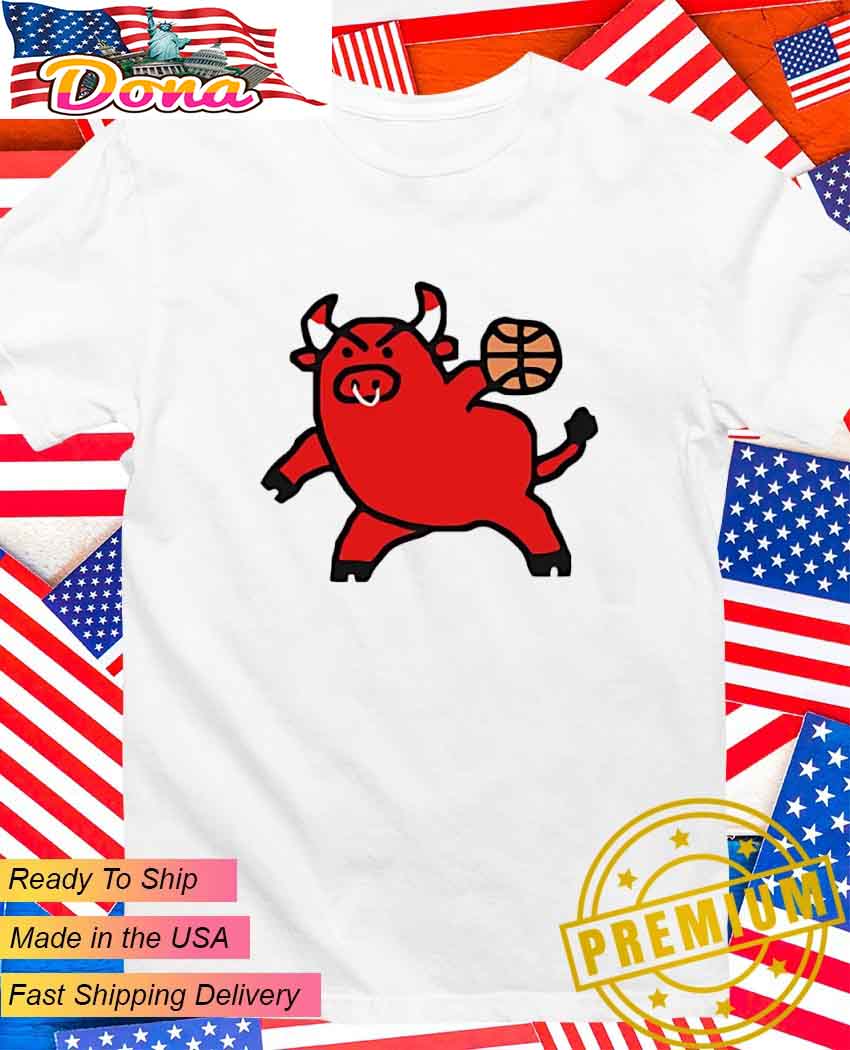 Bull playing basketball Chicago Bulls T-Shirt.jpg Bull playing basketball Chicago Bulls T-Shirt