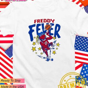 Caitlin Clark wearing Freddy Fever mascot T-Shirt