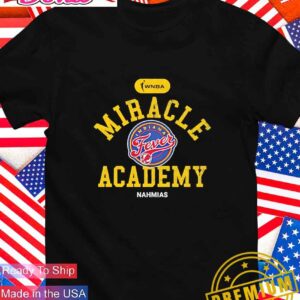 Caitlin Clark wearing WNBA Indiana Fever Miracle Academy Nahmias T-Shirt