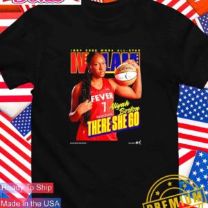 Caitlin Clark wearing WSLAM All-Star Aliyah Boston there she go T-Shirt