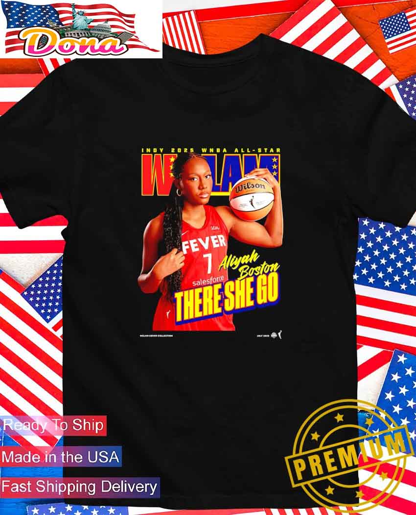 Caitlin Clark wearing WSLAM All-Star Aliyah Boston there she go T-Shirt.jpg Caitlin Clark wearing WSLAM All-Star Aliyah Boston there she go T-Shirt