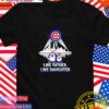 Chicago Cubs like father like daughter watching skyline city T-Shirt