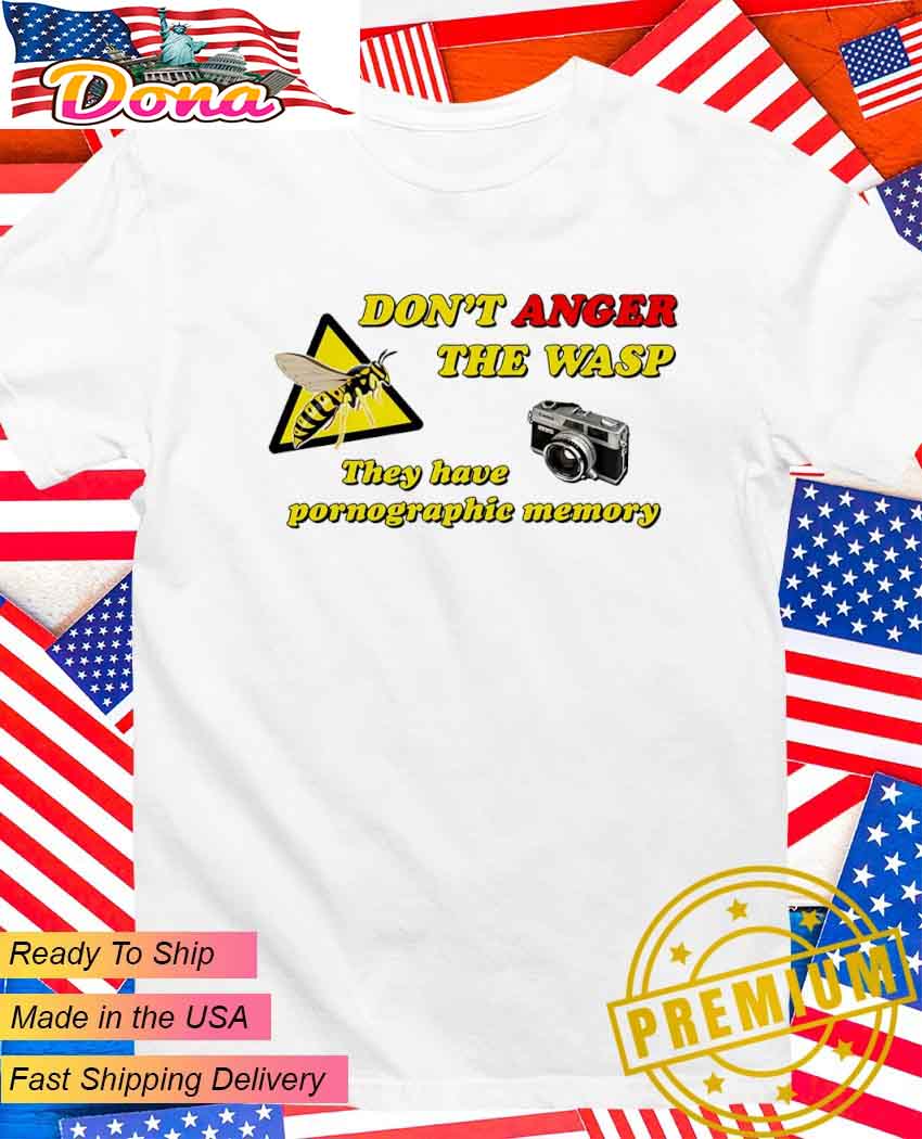 Don't anger the wasp they have pornographic memory T-Shirt.jpg Don’t anger the wasp they have pornographic memory T-Shirt