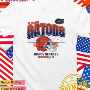 Florida Gators Football Rowdy Reptiles Gainesville helmet grid T-Shirt