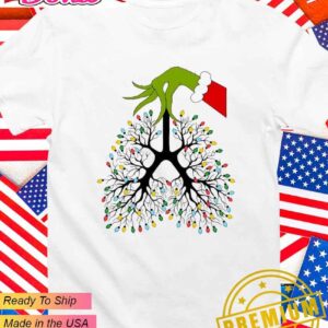 Ginch holding Lung Christmas Lights T-Shirt