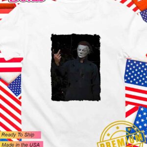 Halloween Michael Myers middle finger T-Shirt