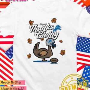 Happy Thanksgiving Detroit Lions turkey T-Shirt
