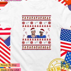 Josh Allen and Keon Coleman Buffalo Bills Football ugly Christmas T-Shirt
