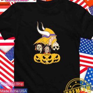 Minnesota Vikings horror characters Halloween T-Shirt