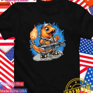 Rock n Roll Charmander Flaming Rocker T-Shirt