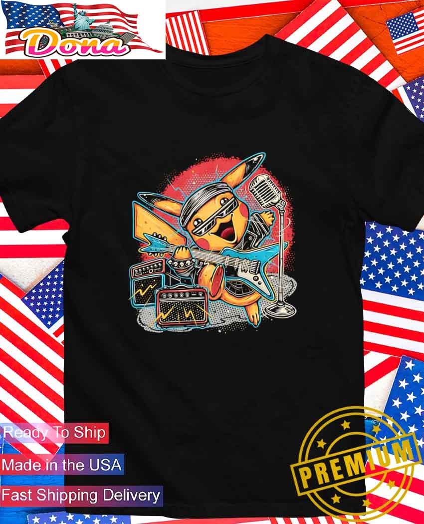 Rock n Roll Pikachu Electric Rocker T-Shirt.jpg Rock n Roll Pikachu Electric Rocker T-Shirt