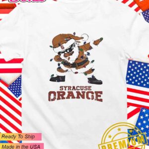 Syracuse Orange Santa Christmas Lights dabbing T-Shirt