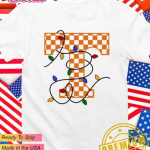 Tennessee Volunteers checkered Christmas Lights T-Shirt