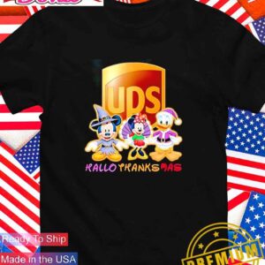 UPS Disney Mickey Minnie Donald HalloThanksMas T-Shirt
