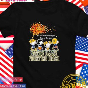The Peanuts Notre Dame Fighting Irish it’s the most wonderful time of the year T-Shirt