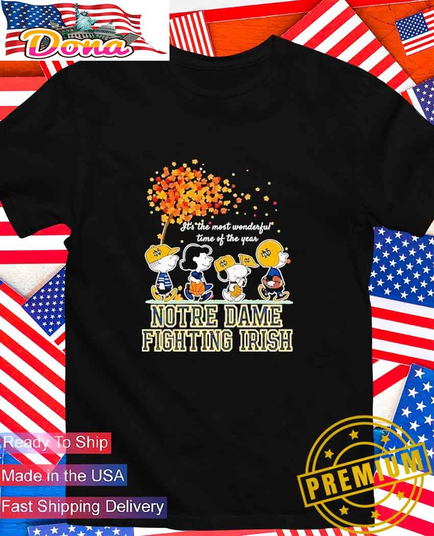 The Peanuts Notre Dame Fighting Irish it’s the most wonderful time of the year T-Shirt The Peanuts Notre Dame Fighting Irish it’s the most wonderful time of the year T-Shirt