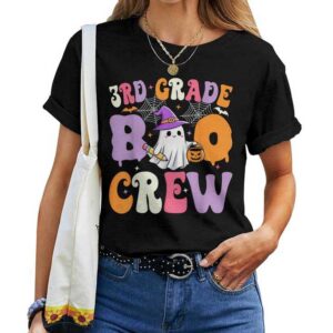3Rd Grade Boo Crew Spooky Third Grade Halloween Teacher T-shirt