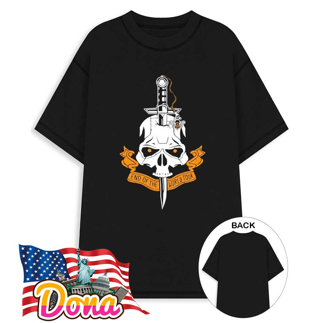 Dan and Phil Doomed end of the world tour skull T-shirt.jpg Dan and Phil Doomed end of the world tour skull T-Shirt