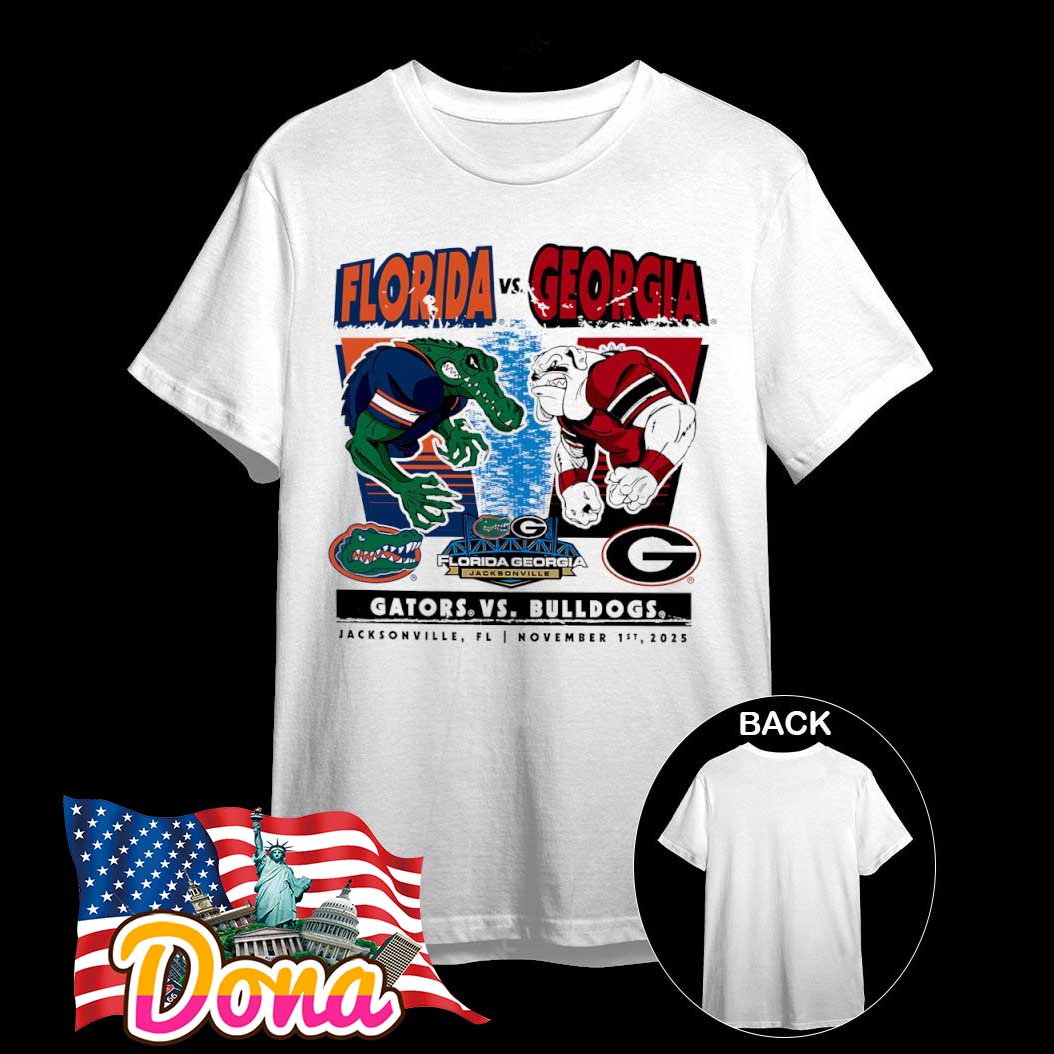 Florida Gators vs. Georgia Bulldogs 2025 Rivalry Matchup mascot T-shirt.jpg Florida Gators vs. Georgia Bulldogs 2025 Rivalry Matchup mascot T-Shirt