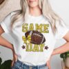 Game Day Touchdown Football Mom Girls Go Cheer Gold Yellow T-shirt
