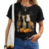 Giraffe Boo Mummy Witch Halloween Costume Giraffe Pumpkin T-shirt