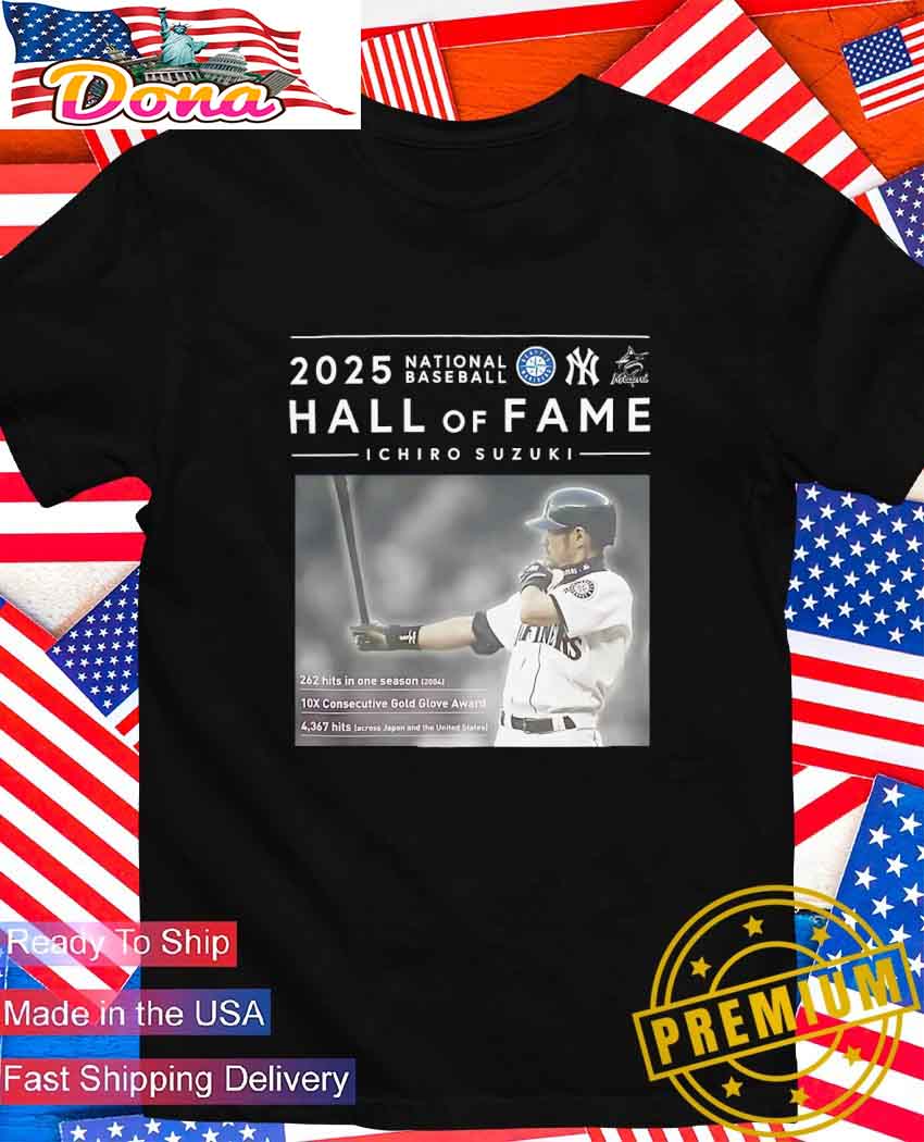 Ichiro Suzuki 4367 Hits Seattle Mariners Yankees Marlins Hall of Fame 2025 T-Shirt Ichiro Suzuki 4367 Hits Seattle Mariners Yankees Marlins Hall of Fame 2025 T-Shirt
