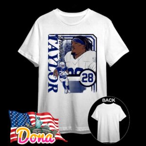 Jonathan Taylor #28 Indianapolis Colts Collage Frame signature T-Shirt
