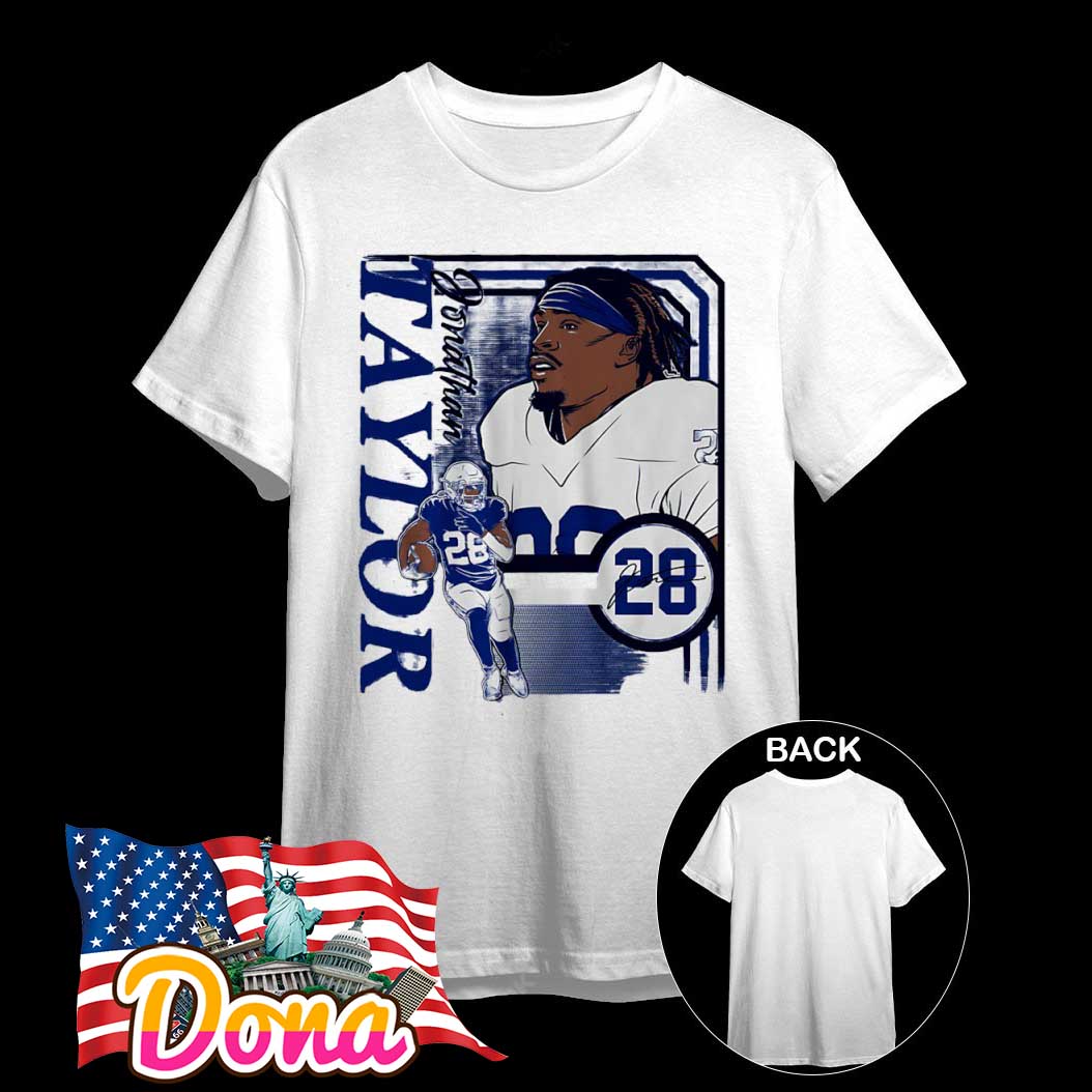 Jonathan Taylor #28 Indianapolis Colts Collage Frame signature T-shirt.jpg Jonathan Taylor #28 Indianapolis Colts Collage Frame signature T-Shirt