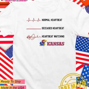 Kansas Jayhawks normal heartbeat deceased heartbeat heartbeat watching T-Shirt