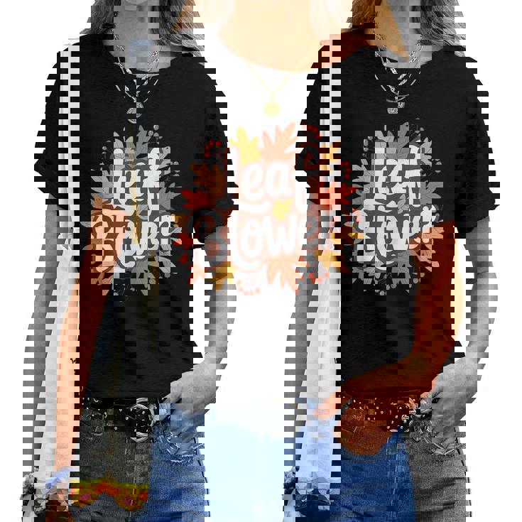 Leaf Blower Fall Costume Couple Halloween Matching T-shirt Leaf Blower Fall Costume Couple Halloween Matching T-shirt