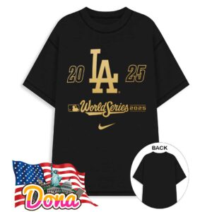 Los Angeles Dodgers 2025 World Series World Wide Nike logo T-Shirt