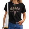 Mama Skull Highland Cow Boy Western Rodeo Family Matching T-shirt
