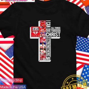 Nebraska Huskers 135th Anniversary 1890-2025 I can do all things through christ who strengthens me cross T-Shirt