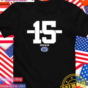 Penn State Nittany Lions Football Drew Allar #15 name number stripe T-Shirt