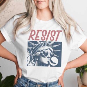 Resist Statue Liberty Bubblegum Protest Equality T-shirt