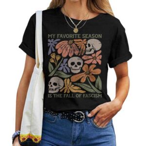 Retro My Favorite Season Is The Fall Of Fascism Halloween T-shirt
