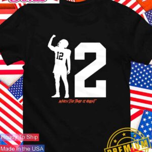 Shedeur Sanders Cleveland Browns #12 when the time is right T-Shirt